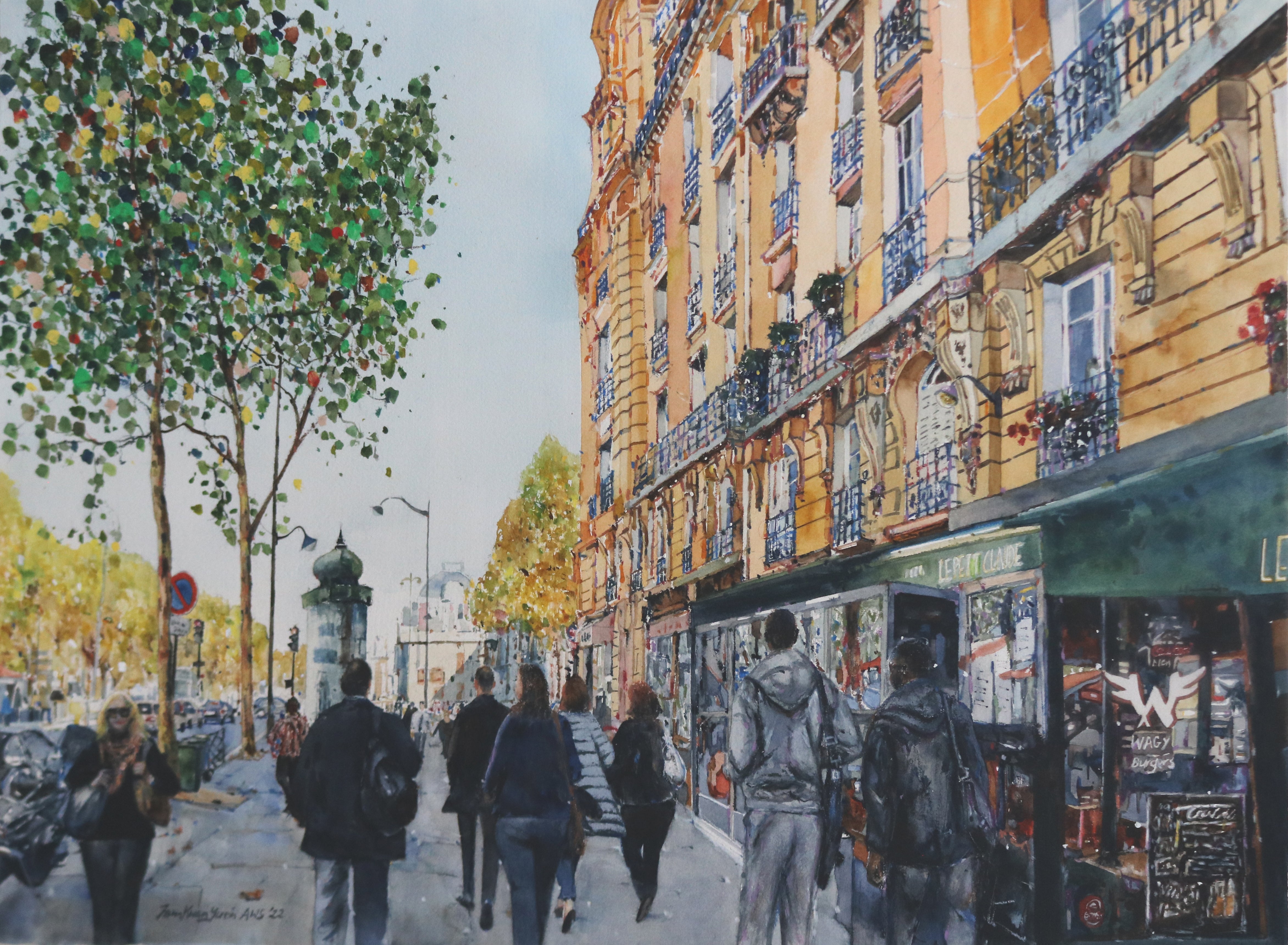 Walking Towards the Eiffel Tower
